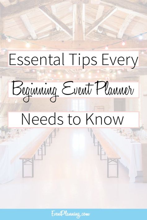 Essential Tips for Beginning Event Planners - EventPlanning.com Event Planning Board, Event Planning 101, Business Thoughts, Becoming An Event Planner, Event Planning Guide, Event Planning Office, Planning School, Event Planning Printables, Party Planning Business