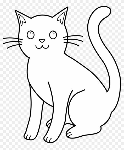 Cat Black And White Drawing, Cat Paw Drawing, Cheshire Cat Drawing, Clip Art Black And White, Cat Black And White, Cartoon Cat Drawing, Paw Drawing, Simple Cat Drawing, Line Illustrations