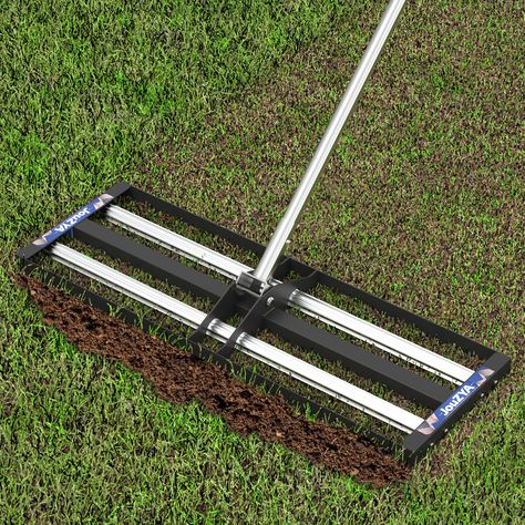 PRICES MAY VARY. Upgraded Base Structure:Effortlessly tackle soil leveling with our upgraded rake, featuring an aluminum alloy roller-enhanced base. Experience a smoother and more efficient lawn care process Upgraded Installation:Enjoy a hassle-free setup with our upgraded design. The integrated base and connector eliminate the need for tools, providing a seamless and time-saving installation experience Durable Stainless Steel Material:Built to last, our lawn lute leveling rake is constructed fr Leveling Yard, Farm Patio, Lawn Leveling, Best Lawn Mower, Lawn Edger, Diy Lawn, Lawn Tools, Healthy Happy Life, Small Backyard Gardens