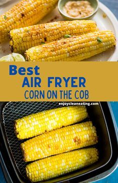 How To Air Fry Corn On The Cob, Corn On The Cob In Air Fryer, Airfry Corn On Cob, Air Fry Corn On The Cob, Air Fryer Corn On The Cob, Fried Corn On The Cob, Fry Corn, Corn On The Cob Recipes, Air Fryer Corn