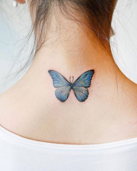 Blue Morpho Tattoo, Blue Morpho Butterfly Tattoo, Morpho Butterfly Tattoo, Morpho Azul, Realistic Butterfly Tattoo, Blue Butterfly Tattoo, Skeleton Hand Tattoo, Blue Morpho Butterfly, Morpho Butterfly