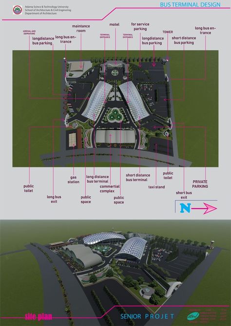 Bus Terminal Site Plan, Bus Terminal Design Concept Plan, Transit Hub Concept, Transit Hub Design, Transport Terminal Architecture, Bus Terminal Plan, Bus Terminal Floor Plan, Bus Terminal Design Concept, Bus Terminal Architecture