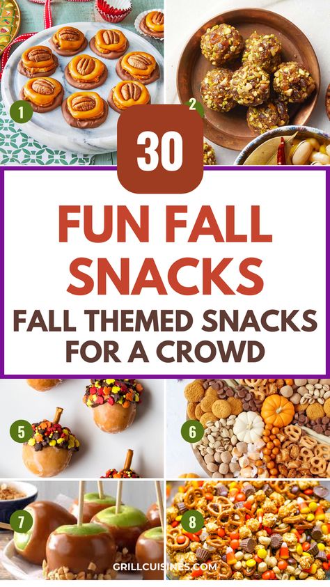 Quick and easy fall snacks and autumn sweet treats for crowd! The best  Fall Themed Snacks, sweets and salty snacks for a crowd, movie night, after school, Halloween or Thanksgiving potlucks, or football game day, fall bonfire food.
Bonfire Food Ideas Snacks, Fall Snacks For Party, Snacks For A Crowd, Treats For A Crowd, Easy Fall Snacks, Bonfire Snacks Easy Snack For Game Night, Fall Football Food Ideas, Salty Potluck Food, Snacks For Family Gathering, Fall Snacks For A Crowd, Bonfire Night Snacks, Fall Carnival Food Ideas, Bonfire Potluck Ideas, Backyard Bonfire Party Food