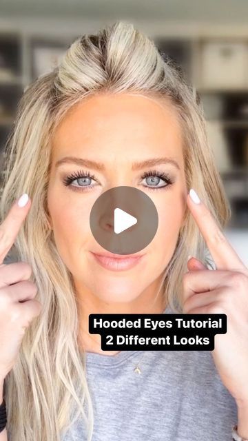 Eye Makeup Blonde Hair Blue Eyes, Eye Makeup For Wide Set Eyes, Inset Eyes Makeup, No Lid Eye Makeup, Simple Classy Eye Makeup, Older Hooded Eye Makeup, Eye Makeup To Open Up Eyes, Hooded Eye Makeup Hacks, Makeup For Very Hooded Eyes