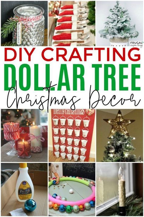 Get inspired by these Frugal Living Dollar Tree Christmas Decorations. A large selection of Dollar Tree Christmas DIY crafts and projects to create a holiday home for cheap. These Dollar Tree DIY Home projects are great for the young and old , kids and adults. Dollar Store Christmas Crafts that create family traditions and memories and are budget friendly. DIY Dollar Store Christmas Decorations! #FrugalCouponLiving #Christmas #Christmasdecor #dollartree #dollarstore #Christmasdecorations Dollar Tree Christmas Decorations, Cheap Christmas Wreaths, Store Christmas Decorations, Dollar Tree Christmas Diy, Diy Christmas Decorations Dollar Store, Christmas Diy Crafts, Christmas Crafts Diy Decoration, Dollar Store Christmas Decorations, Storing Christmas Decorations