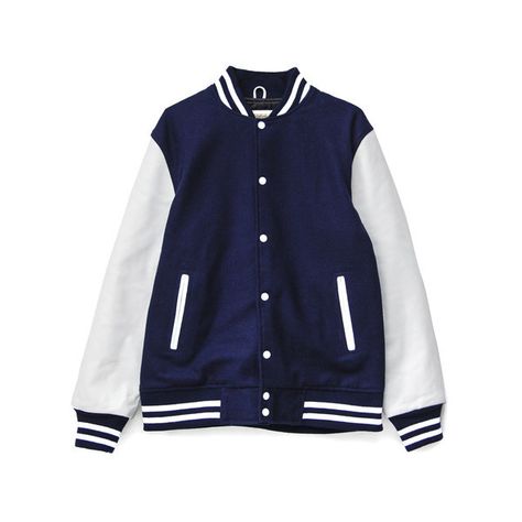 Alma Mater Varsity Jacket Navy/White ($125) ❤ liked on Polyvore featuring varsity jacket Navy Blue Varsity Jacket, Senior Jackets, Varsity Jacket Outfit, Plain Outfits, Mens Fashion Classy, Cool Outfits For Men, Alma Mater, Outfits For Men, Blue Jacket