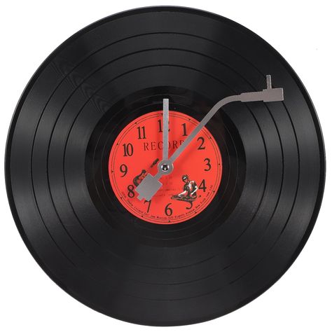 PRICES MAY VARY. Unique vinyl record wall clock with a cool music theme, perfect for music lovers and enthusiasts. Clock comes fully assembled and measures 11.81in x 11.81in x 1.2in, making it a great size for any room. Powered by a single AA carbon battery (not included) for long-lasting use Features metal hour and minute hands for accurate timekeeping High-quality plastic construction ensures durability and longevity, making it a perfect gift for music lovers The wall clock starts working afte Teen Room Decor For Boys, Black Vinyl Record, Music Room Wall, Music Room Decor, Cool Clocks, Vinyl Record Wall, Hanging Clock, Record Wall, Teen Room Decor