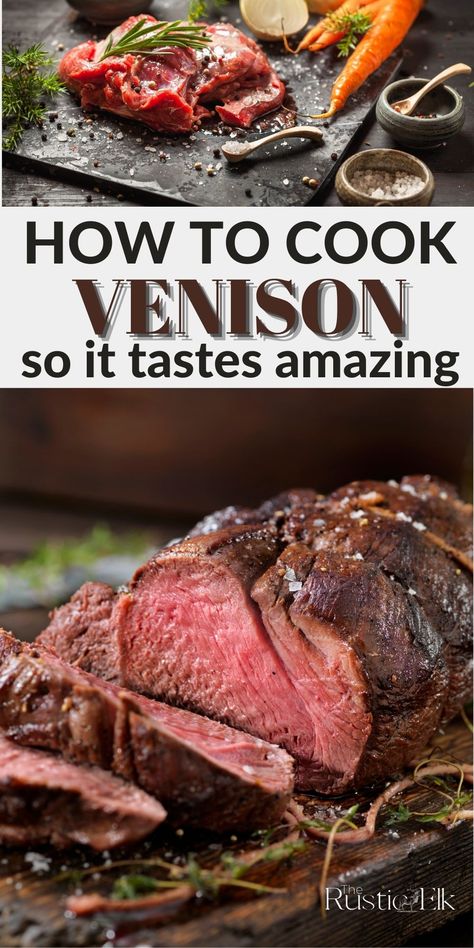 Roast Venison Recipes, Deer Tenderloin Recipes, Venison Recipes Crockpot, Deer Backstrap Recipes, Deer Steak Recipes, Venison Tenderloin Recipes, Venison Steak Recipes, Venison Backstrap Recipes, Smoked Venison