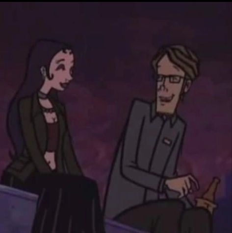 Alex And Serena, Mtv Downtown, Daria Mtv, Cute Highschool Outfits, 2000s Cartoons, Goth Subculture, Mtv Shows, Goth Wallpaper, American Series