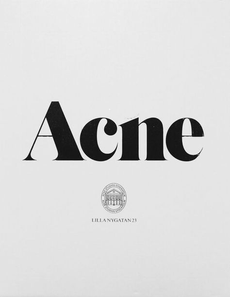 I love how Acne Studios has simplistic branding but always add something else (The addition of the old almost government looking icon). I never think of the design as outdated... if that makes sense :) Acne Brand, Typographie Logo, Logo Design Agency, News Logo, Typographie Inspiration, Inspiration Logo Design, Bold Logo, Linda Evangelista, Minimalist Logo Design