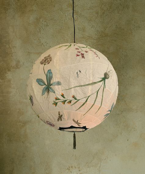 Charlap Hyman & Herrero | Flora Lantern Rice Paper Lamp, Deco Luminaire, Paper Lantern, Arte Inspo, Plant Flower, Paper Lanterns, Rice Paper, Dream Room, 그림 그리기