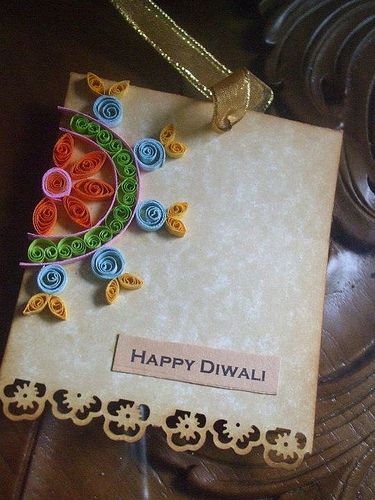 Diwali Card Making, Diwali Greeting, Diwali Cards, Diwali Greeting Cards, Diwali Greetings, Quilled Creations, 3d Quilling, Diwali Craft, Diwali Diy