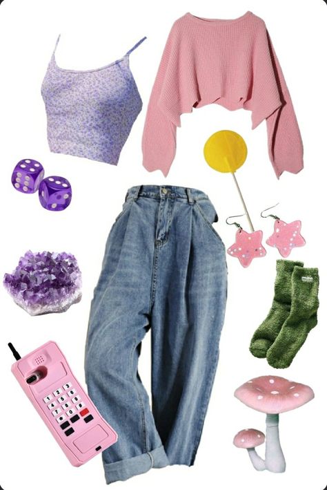 Casual Academia Outfit, 80's Outfit, 80s Clothes, Bright Outfit, Closet Basics, Creepypasta Oc, Academia Outfits, 80s Vibes, Fashion Inspiration Board