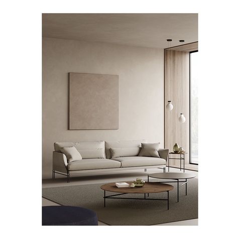 OMELETTE EDITIONS (@omelette_editions) • Fotos y videos de Instagram Majestic Sofa, Japandi Lounge, Minimal Sofa, Living Room Minimal, Minimalism Living Room, Hall Sofa, Room Decor Easy, Grey Sofa Living Room, Diy Living Room