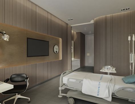 Inpatient Room, Luxury Hospital, Hospital Interiors, Ward Room, Healthcare Interior Design, Modern Hospital, Background Reference, Presidential Suite, Studio Architecture