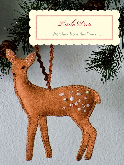 6a00d8345196d169e2015391cbd0ef970b-800wi (600×800) Reindeer Crafts, Felt Deer, Felt Reindeer, 2014 Christmas, Deer Ornament, Christmas Felt, Felt Christmas Decorations, Felt Ornament, Felt Projects