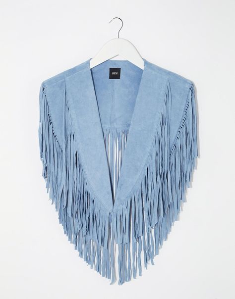 Image 2 of ASOS Fringe Suede Cape Fringe Vest Outfit, Fringe Clothes, Fringe Outfit, Fringe Clothing, Anniversary Dress, Suede Fringe Vest, Fringe Fashion, Fringe Vest, Suede Fashion