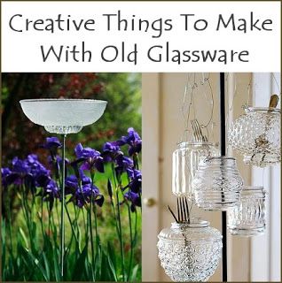 Dishfunctional Designs: Creative Things To Make With Old Crystal & Glassware Upcycle Dishes, Creative Things To Make, Glassware Crafts, Upcycle Diy, Crafting Corner, Upcycle Repurpose, Moss Art, Diy Things, Crystal Glassware