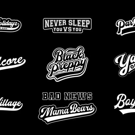 I will design  baseball, varsity, or emblem logo  for you Varsity Logo Design, Varsity Typography, Baseball Logo Design, College Letters, Varsity Font, Leave Your Mark, Sports Team Logos, Brand Campaign, Signature Fonts