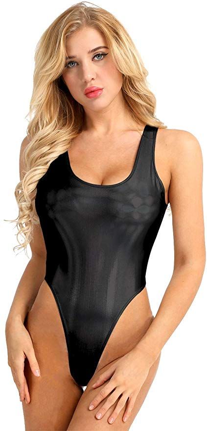 Amazon.com: winying Womens Shiny Metallic Patent Leather Holographic High Cut Thongs Leotard Bodysuit Swimwear: Clothing High Cut Bodysuit, Leotard Bodysuit, Wet Look, High Cut, Gymnastics, One Piece, Leather