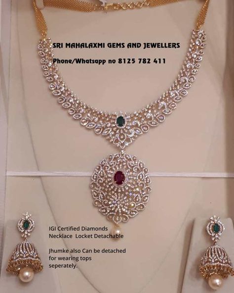 diamond jewellery designs 2018 Diamond Chokers, Diamond Jewellery Designs, Mango Mala, Diamond Jewlery, Diamond Necklace Indian, Bridal Diamond Necklace, Diamond Pendants Designs, Diamond Wedding Jewelry, Gold Jewelry Simple Necklace