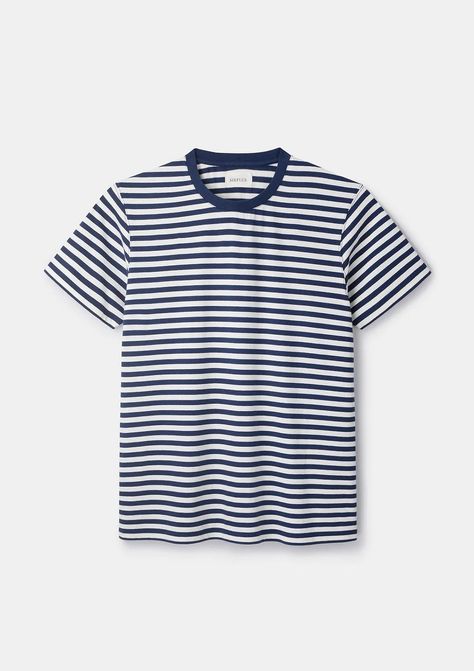 Navy And White Outfit, Nyc Birthday, Striped Tshirt Men, Breton Style, White Oxford Shirt, Blue And White Striped Shirt, Boat Shirts, Birthday Trip, Blue Striped Shirt