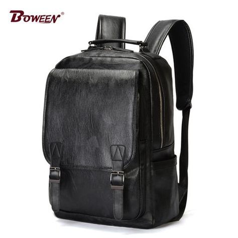 Leather Backpack For Men, Leather Laptop Backpack, Bags Casual, Cheap Watches, Backpack For Teens, Vintage Backpacks, Leather Backpacks, Leather Rucksack, Backpack Charm