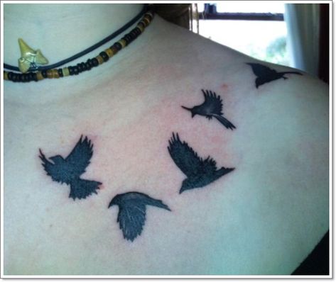 collar bone tattoos 14 Black Crow Tattoos, Crow Tattoo Design, Bird Tattoos For Women, Black Bird Tattoo, Bone Tattoos, Crow Tattoo, Silhouette Tattoos, Raven Tattoo, Collar Bone Tattoo