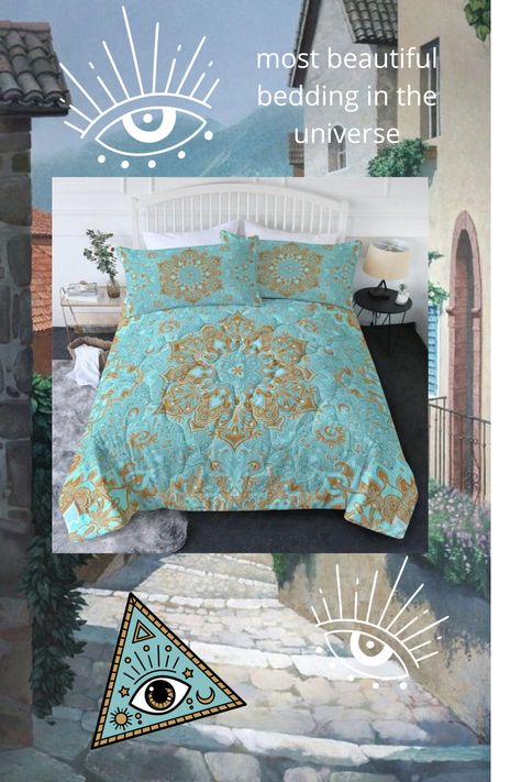 Shop this exact bedding in the link below. Blue mandala hippe core asthetic etheral goddess interior decor. Summer Comforter, Boho Bed, Mandala Bedding, Blue Mandala, Into The Blue, Bohemian Lifestyle, Boho Bedding, Mandala Tapestry, Lifestyle Store