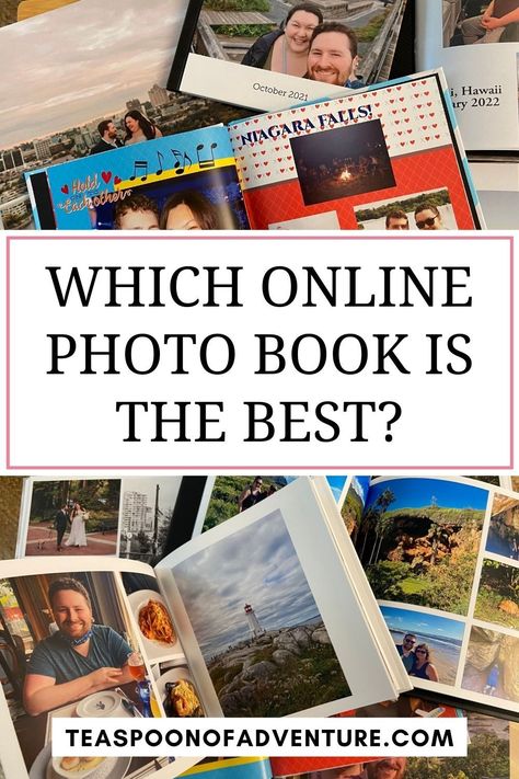 Which online photo book service is best? Comparing travel books I've made with Shutterfly, Mixbook, Vistaprint, Artifact Uprising and more! #photoalbum #travel #photos #photography #album #shutterfly #mixbook #vistaprint #review #photobook Blurb Photo Book, Photo Album App, Best Photo Albums, Shutterfly Photo Book, Best Photo Books, Make A Photo Book, Photo Book Inspiration, Photo Album Book, Digital Photo Album