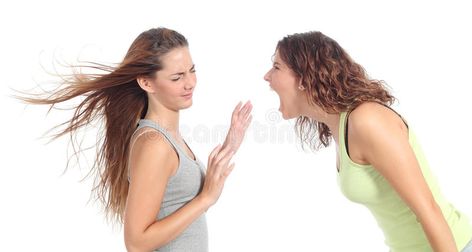 Woman shouting angry to another one. Isolated on a white background , #AFF, #angry, #shouting, #Woman, #background, #white #ad Woman Shouting, Angry Person, Angry People, Geometric Shapes Art, Stock Photos Woman, People Figures, American Life, Another One, This Moment