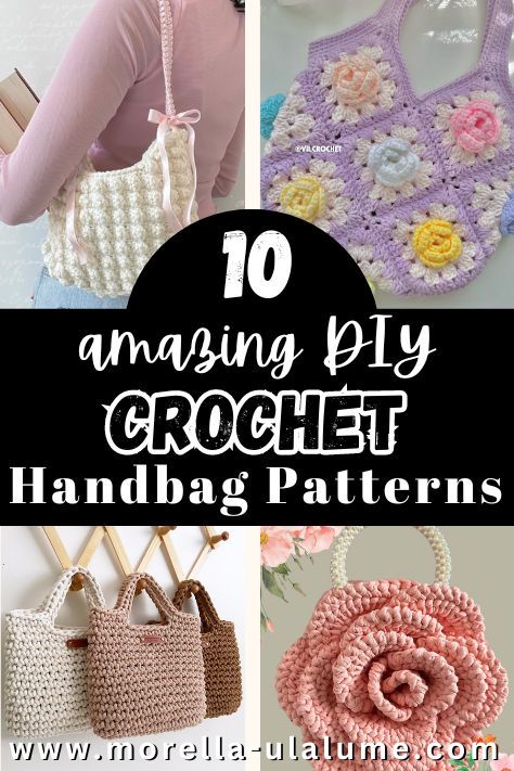 Create your own stylish handbags with these free crochet bag patterns! 👜 Explore a variety of crochet bags and purses, from small and round designs to bohemian-inspired granny square styles. With easy DIY crochet bag tutorials and video guides, you can make beautiful and unique handbags effortlessly. Click now for ideas and step-by-step instructions to start crafting your perfect crochet bag! Crochet Handbags Free Patterns Diy Bags, Crochet Purses And Bags Patterns Free Granny Squares, How To Crochet A Purse, Crochet Purses Free Patterns, Crochet Bags Purses Pattern Free, Crocheted Bags Patterns Free, Granny Square Crochet Bag Pattern Free, Crochet Purse Pattern Free Handbags, Easy Crochet Purse Pattern Free