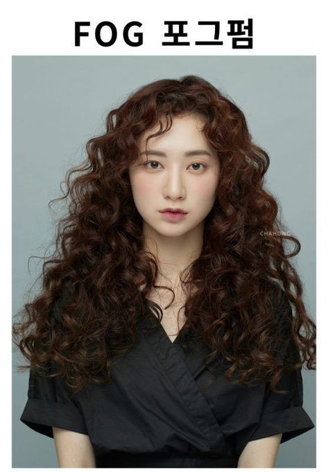 Curly Asian Hair, Korean Wavy Hair, Long Curly Black Hair, Fesyen Rambut, Black Curly Hair, Curly Girl Hairstyles, Permed Hairstyles, Hair Collection, Hair Life