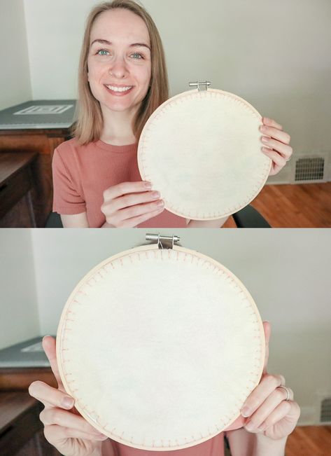 How to Finish Cross Stitch in a Hoop the Easy Way Framing With Embroidery Hoop, How To Frame Cross Stitch In Hoop, Frame Cross Stitch In Hoop, How To Hang Cross Stitch On Wall, Finish Cross Stitch Hoop, How To Finish Embroidery Hoop Back, How To Finish Cross Stitch, Finishing Embroidery Hoop, Finish Cross Stitch