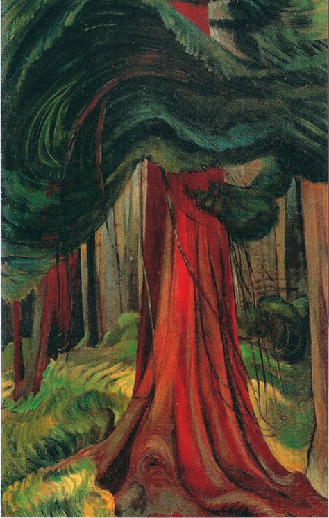 Between the By-Road and the Main Road: A Baker's Dozen: 13 Favorite Children's Books abou... Emily Carr Paintings, Canada Landscape, Vancouver Art Gallery, Emily Carr, Canadian Painters, Group Of Seven, Art Ancien, Cedar Trees, Contemporary Abstract Art