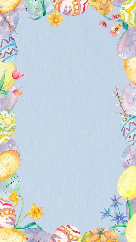 Iphone Spring Wallpaper, Easter Collage, Happy Easter Wallpaper, Iphone Wallpaper Cute, Easter Frame, Watercolor Wallpaper Iphone, Wallpaper Beach, Coastal Wallpaper, Wallpaper Watercolor