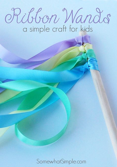 Ribbon Wands - A Fun And Easy DIY Craft To Do With Your Girls by Somewhat Simple Ribbon Wands, Crafty Kids, Diy Crafts To Do, Beltane, How To Make Ribbon, Belem, Camping Crafts, Diy Ribbon, Childrens Crafts