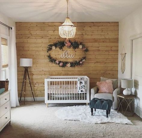 Beautiful Nursery Wall Diy Kids Room, Rustic Nursery, Design Blogs, Nursery Baby Room, Baby Bedroom, Baby's Room, Nursery Inspiration