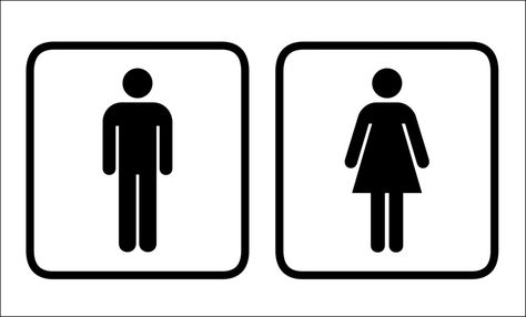 Advocacy Campaign, Bathroom Symbols, Male Bathroom, Restroom Signs, Male And Female Signs, Mens Bathroom, Room Signage, Comfort Room, Female Symbol