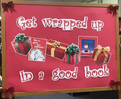 Totally Christmas!! | Library Displays | Bloglovin’ Christmas Library Displays, Holiday Library Displays, Christmas Library Bulletin Boards, Christmas Library Display, Fall Library Displays, Christmas Library, School Library Decor, Christmas Bulletin Boards, Reading Display