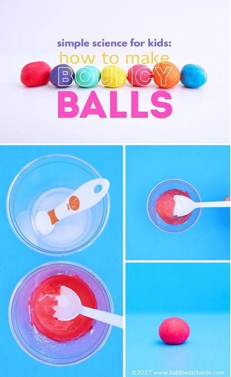 How to Make DIY Bouncy Balls with Simple Ingredients! - Babble Dabble Do Bouncy Balls Diy, Diy Bouncy Balls, Science Summer Camp, Babble Dabble Do, Toddler Science Experiments, Experiments Kids, Bouncy Ball, Bouncy Balls, Easy Science Experiments