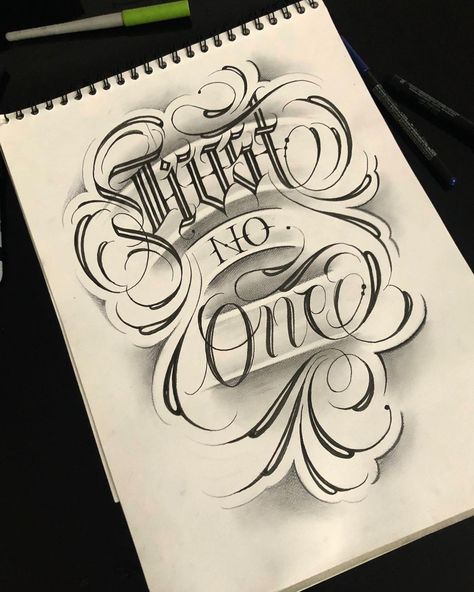 NeverHungryTattoo on Instagram: “⚫️RULE Nr.:1 TRUST NO ONE⚫️ - - ❗️FREEHAND LETTERING❗️ - - #Letters #Lettering #tattoo #scripts #calligraphy #letteringtattoo…” Trust Yourself Tattoo, Love Kills Tattoo, Trust No One Tattoo Design, Trust No One Tattoo, Lettering Chicano, Hand Tattoos Pictures, Lettering Tattoo Design, Freehand Lettering, No Trust