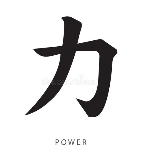 Japanese Symbols Tattoo, Japanese Tattoo Words, Tato Suku, Kanji Tattoo, Chinese Symbol Tattoos, Japanese Tattoo Symbols, Power Tattoo, Basic Japanese Words, Strength Tattoo