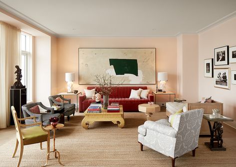 Bruce Fox on Perfecting the Eclectic Aesthetic - PAGODA RED Stories William Mclure, Good Living Room Colors, Black Painted Walls, Top Paint Colors, Eclectic Aesthetic, Pink Living Room, Tower Design, Dining Nook, Paint Colors For Living Room