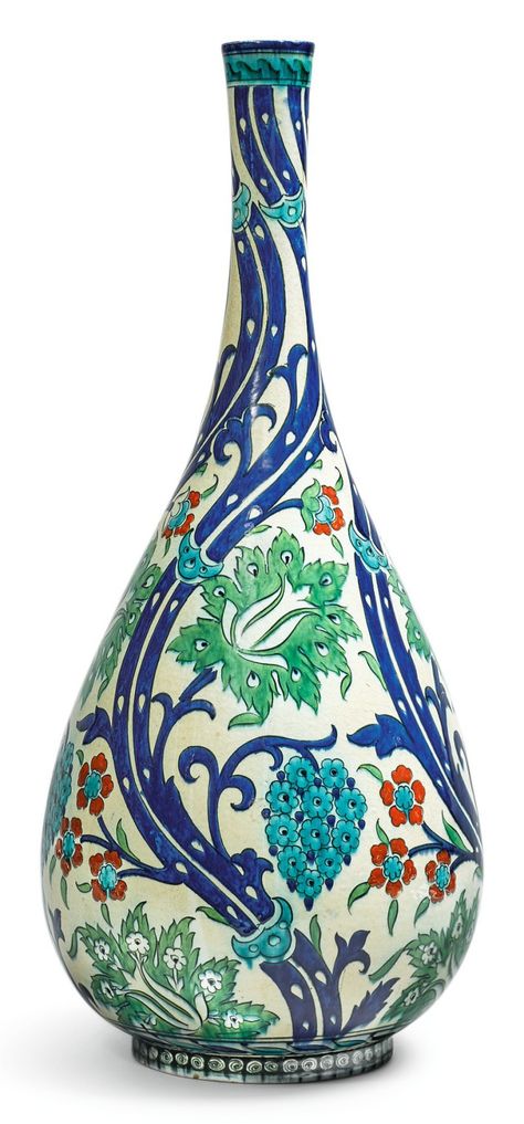 Blue Pottery Designs, 19 Century Art, Exhibit Ideas, Turkish Pottery, Grosvenor House, Turkish Tile, Ancient Pottery, 19th Century Art, Pottery Jug