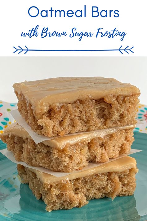 Old Fashioned Oatmeal Bars, Oatmeal Blondies Bars, Simple Bars Recipes, Easy Old Fashioned Desserts, Desserts Made With Oatmeal, Gooey Oatmeal Bars, Recipes Using Old Fashioned Oats, Yummy Bars Recipes, Oatmeal Bar Cookies Recipes