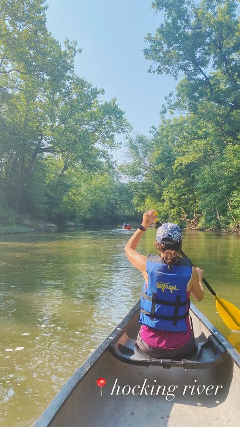 Kayaking Instagram Stories, Canoeing Aesthetic, Canoeing Outfit, Kayaking Aesthetic, Kayaking Outfit, Arizona Trip, Hocking Hills State Park, Trip Aesthetic, Canoe Camping