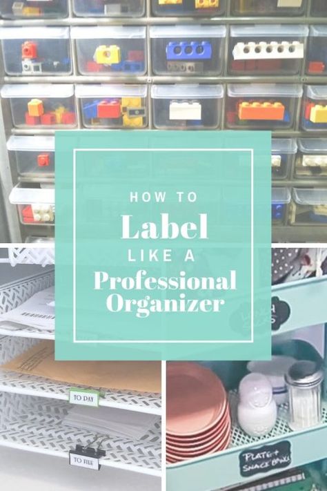 How to Label Like a Professional Organizer - Restoring Order Label Organization Ideas, Label Maker Organization, Labeling Ideas, Closet Labels, Basket Labels, Getting Organized At Home, Storage Labels, Organizing Labels, Remove Labels