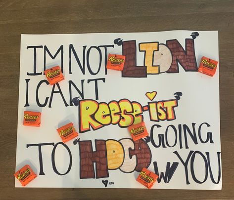 Dance ideas Reeses Homecoming Proposal, Dance Posters Ideas, Hoco Answers, Dance Posters Proposal, Dance Poster Ideas, Sadies Dance, Dance Posters, Homecoming Posters, Twisted Tea