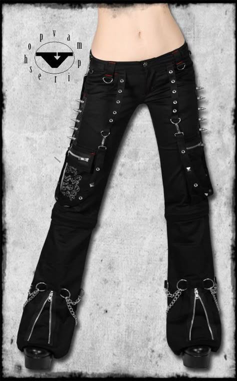 I used to have some just like this! Would kill to have them again! Mall Goth Pants, Diy Goth Pants, Goth Pants, Tripp Pants, Emo Clothing, Gothic Pants, Punk Pants, Mode Punk, Gothic Clothes